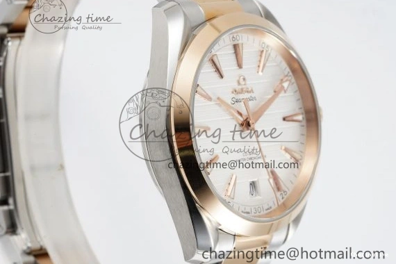 0104 Aqua Terra 150M SS RG JQK 1:1 Best Edition White Dial on SS RG Bracelet A OnTrend 7828